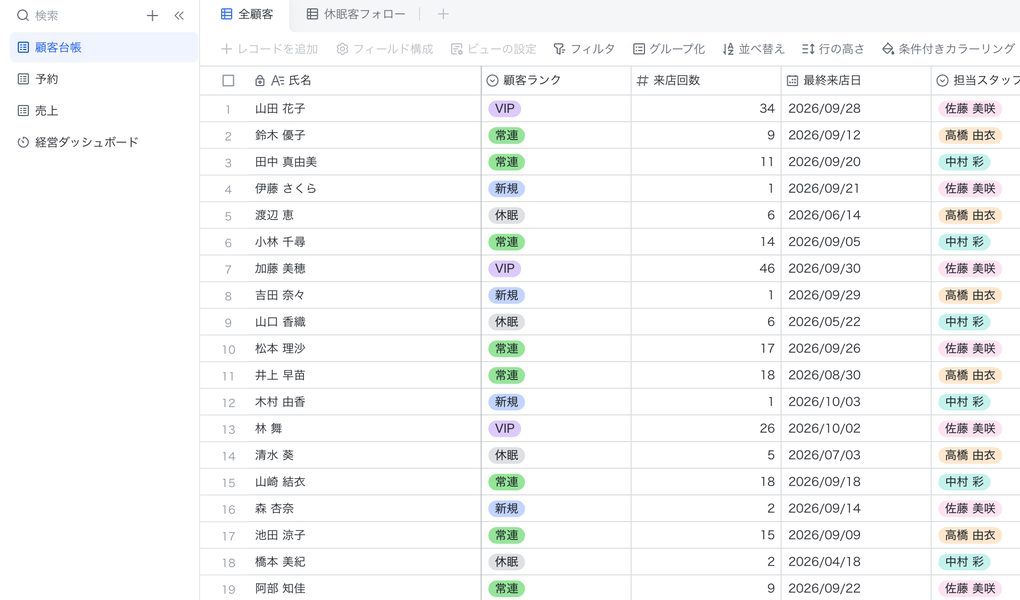 Larkの顧客台帳